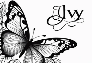 Butterfly, Ivy tattoo idea