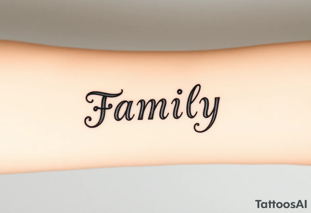 Family  word tattoo idea