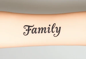 Family  word tattoo idea