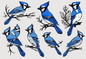 boxing bluejay tattoo idea