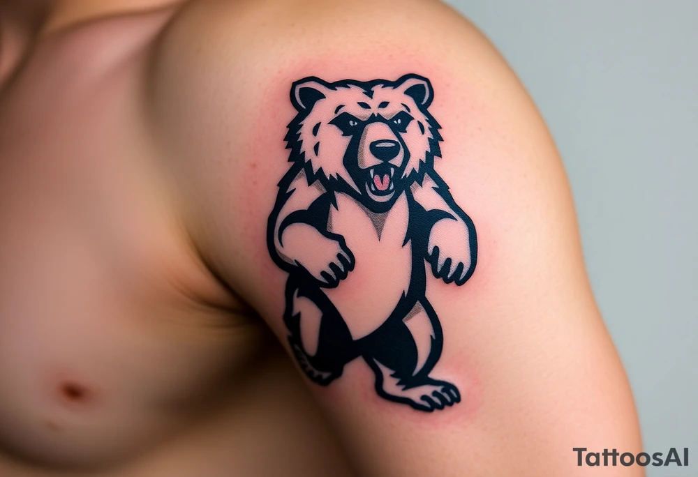 University of Northern Colorado bear mascot  standing on 2 feet tattoo idea
