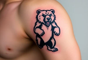 University of Northern Colorado bear mascot  standing on 2 feet tattoo idea