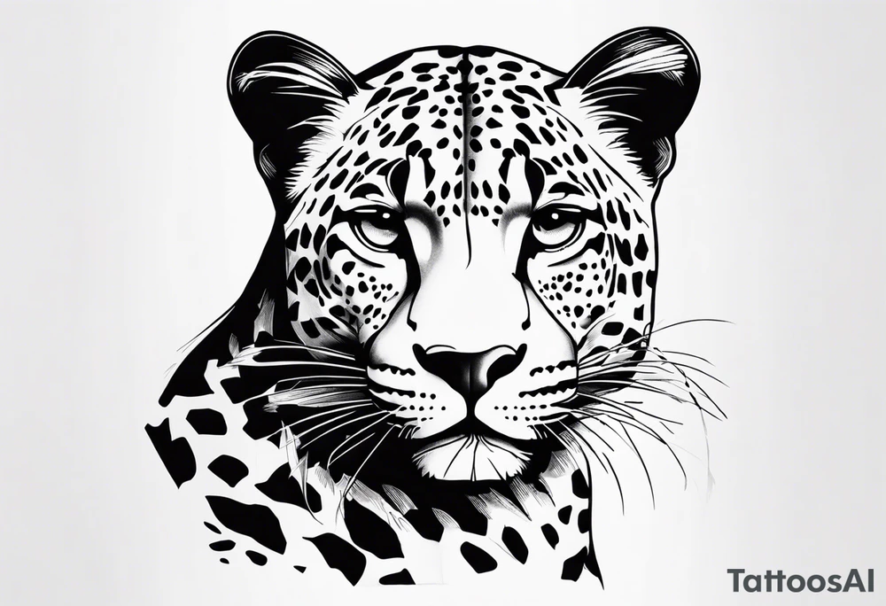 leopard print tattoo idea