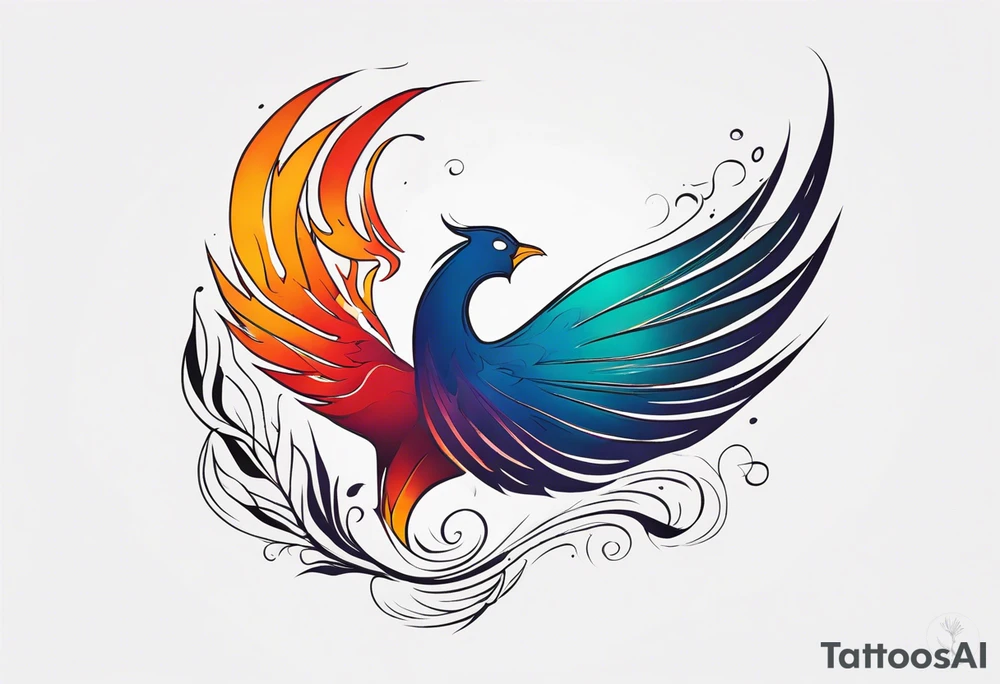 small phoenix tattoo idea