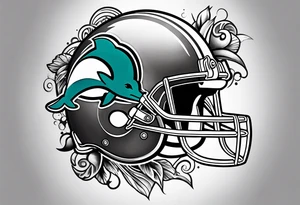Cool miami dolphins sports tattoo idea