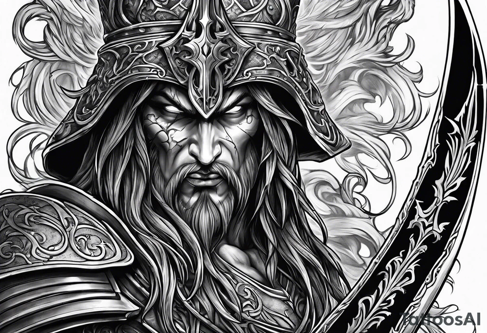 nemesis sword scary blood hell tattoo idea