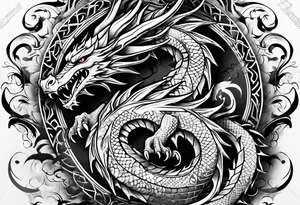 Dragon full body tattoo idea