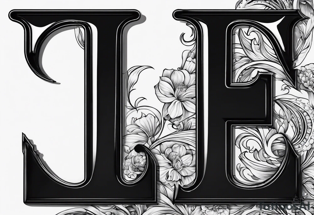 Two letters L tattoo idea