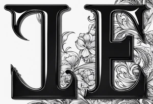 Two letters L tattoo idea