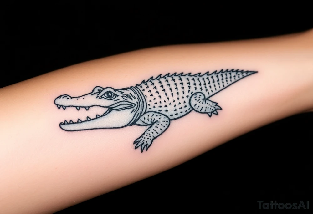 crocodile tattoo idea