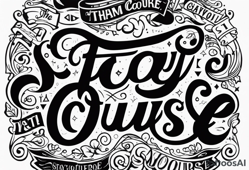 Stay the course tattoo idea