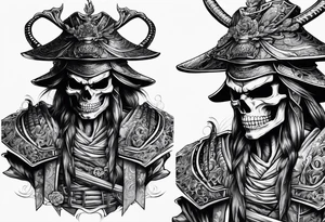 Skeleton samurai tattoo idea
