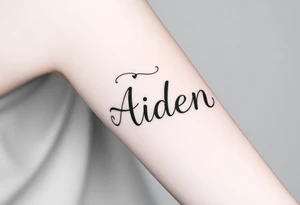 The name Aiden with a theme of love tattoo idea