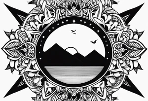 sun, simple, small tattoo idea