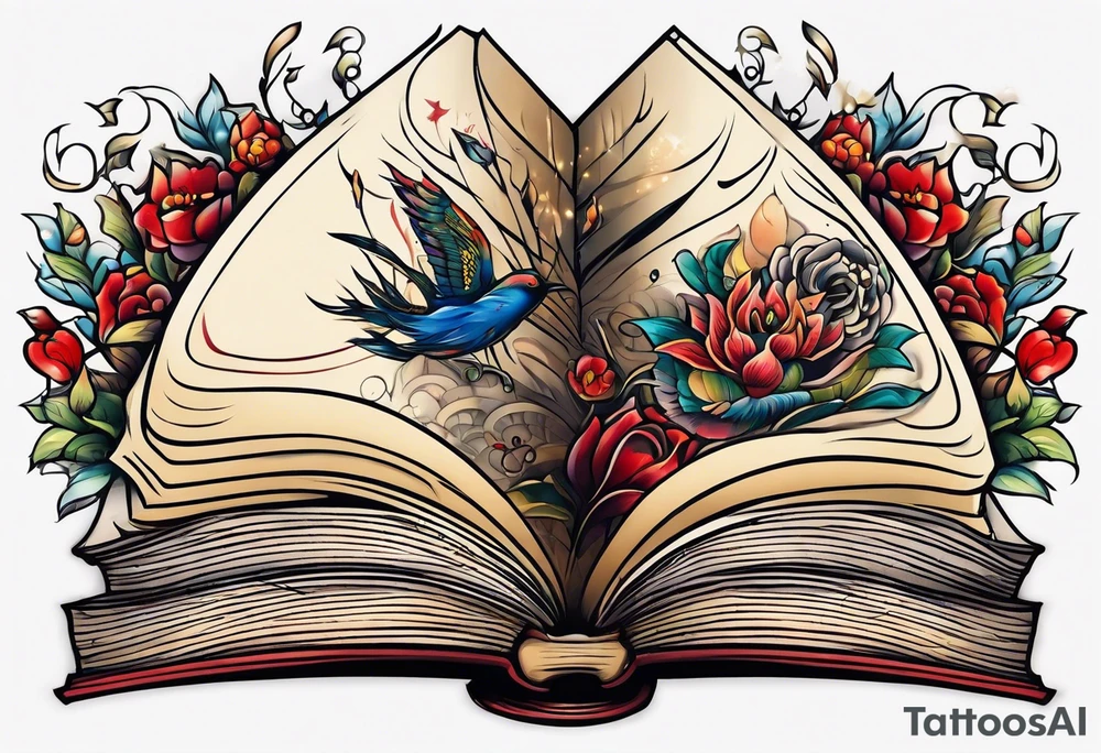 open book tattoo idea