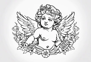 putti without wings tattoo idea