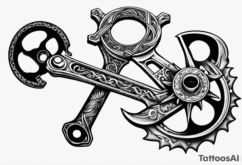 a heavily-used crescent wrench tattoo idea