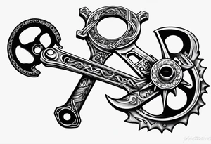 a heavily-used crescent wrench tattoo idea