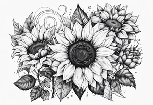 Sunflower, friendship, growth, strawberry wine, tattoo idea