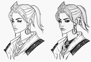 The arcane lega of legends on the left is Vi, on the right is Jinx tattoo idea