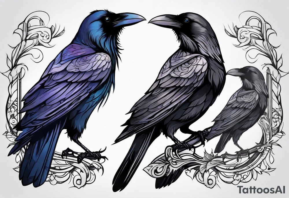 a raven tattoo idea