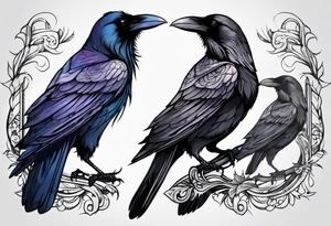 a raven tattoo idea