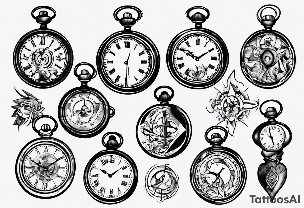 pocket watch tattoo idea