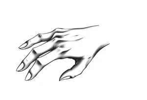 Anime simple hand tattoo tattoo idea | TattoosAI