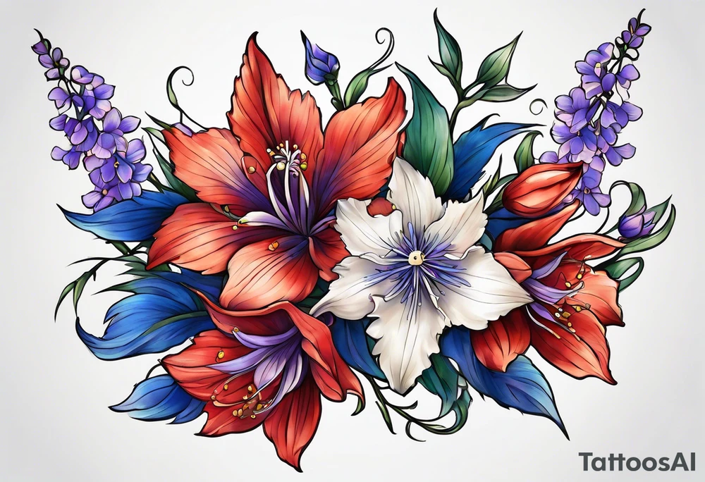 larkspur tattoo idea