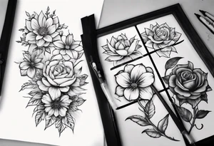 flower in a window tattoo idea