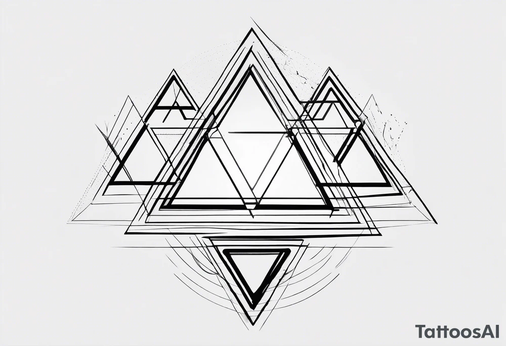 3 overlapping triangles tattoo idea