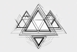 3 overlapping triangles tattoo idea