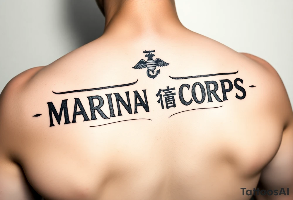 Republic of Korea
Marine Corps
lettering to arm tattoo idea