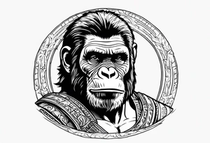 Caeser from the movie planet of the apes tattoo idea