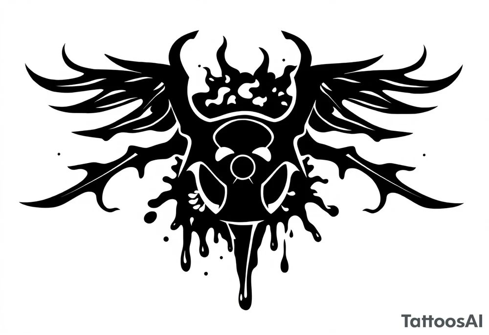 Contagion sign imwith toxic spill behind tattoo idea
