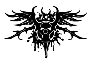 Contagion sign imwith toxic spill behind tattoo idea