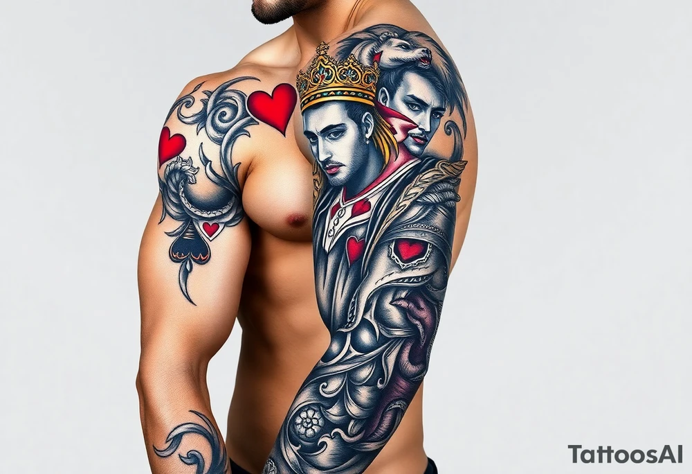 king of hearts tattoo idea