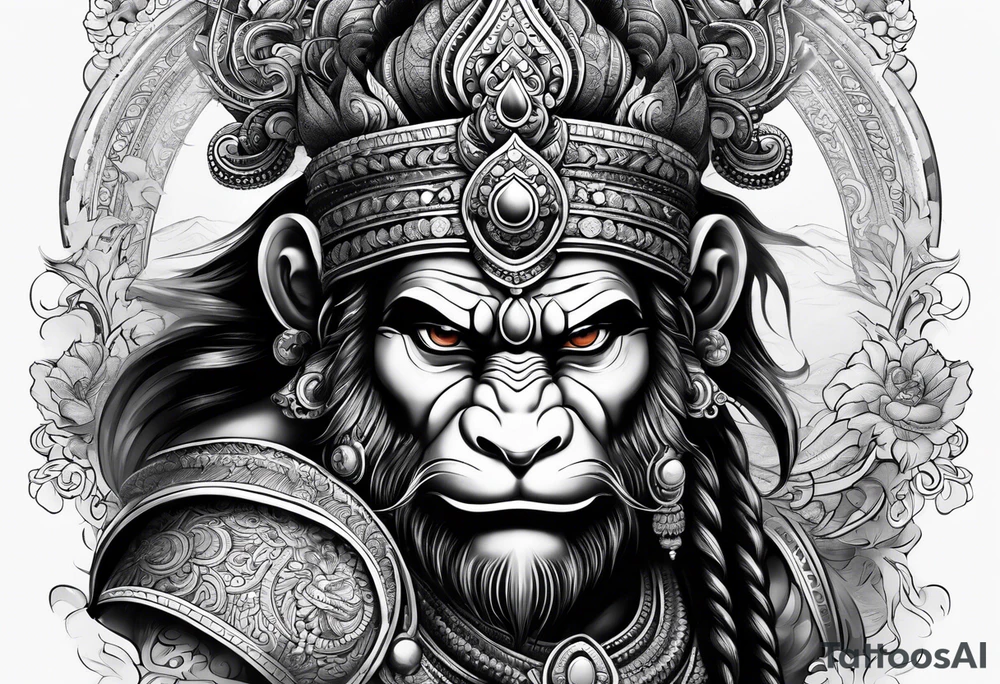Half sleeve, hanuman tattoo idea