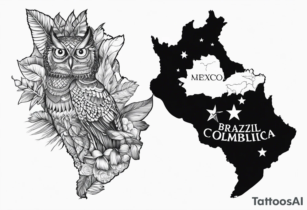 Brazil Peru Colombia and Mexico tattoo idea