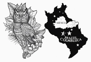 Brazil Peru Colombia and Mexico tattoo idea