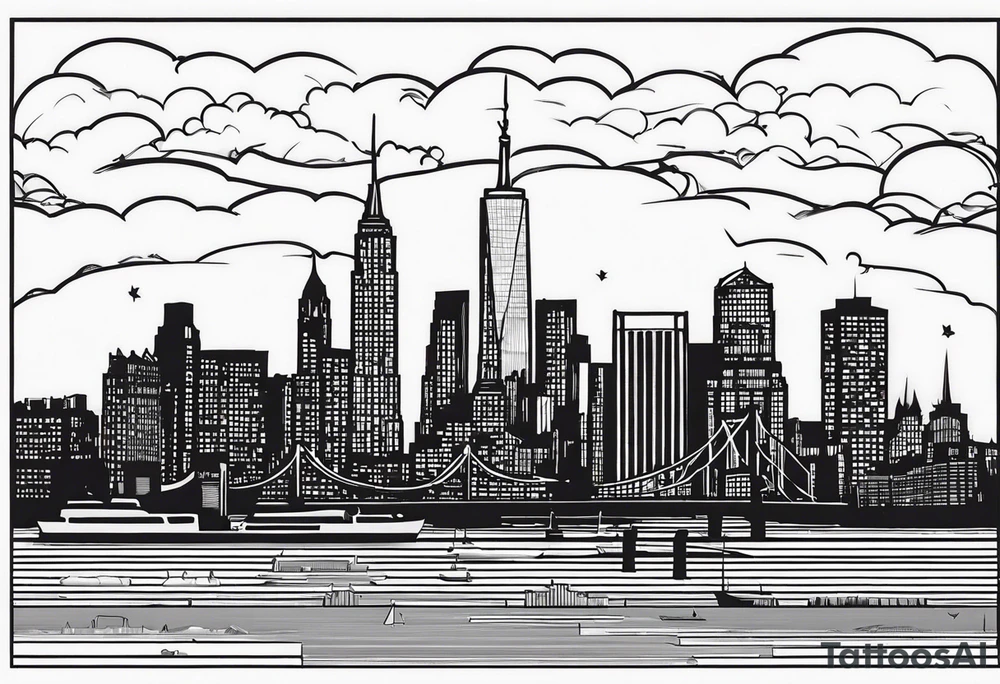 Brooklyn skyline tattoo idea