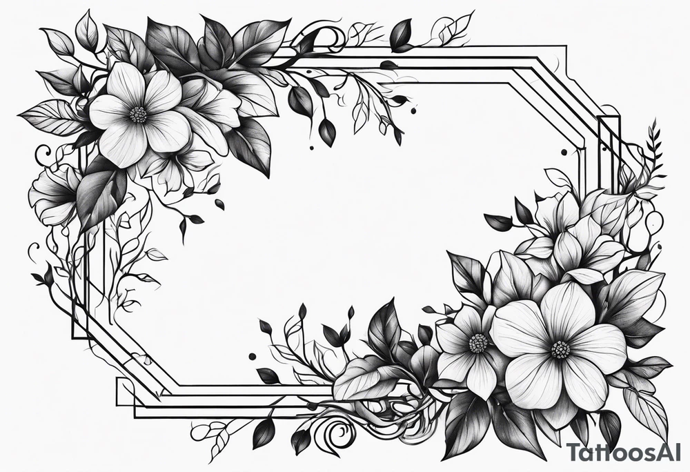 vines of flowers and leaves tattoo idea