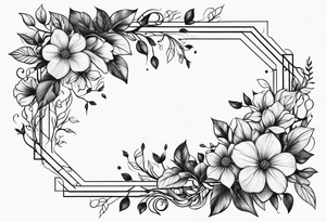 vines of flowers and leaves tattoo idea