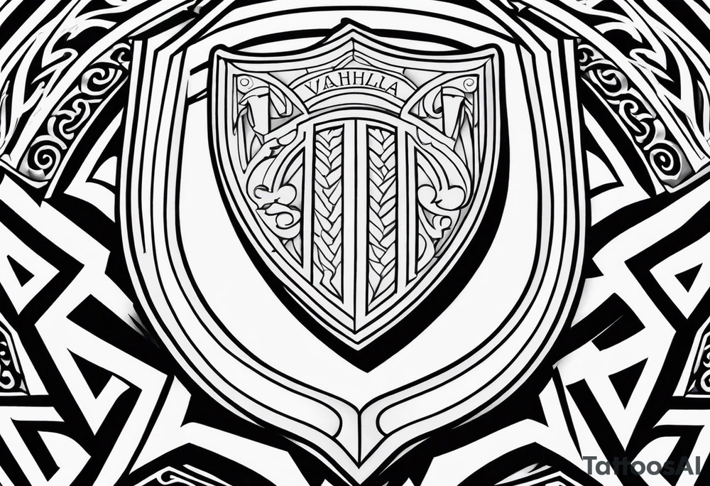Valhalla shield tattoo idea