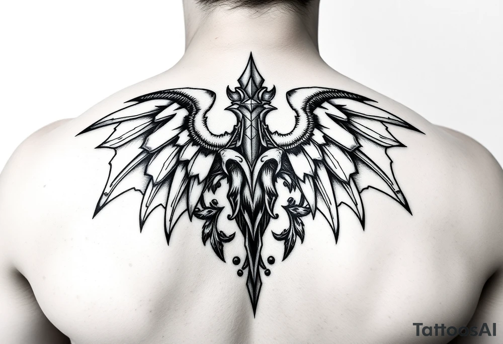 Bottom of the back tat the says gunsmokesolo tattoo idea