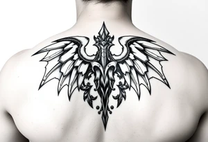 Bottom of the back tat the says gunsmokesolo tattoo idea