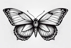 Borboleta com olho tattoo idea