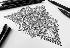 guam theme, minimalist tattoo idea