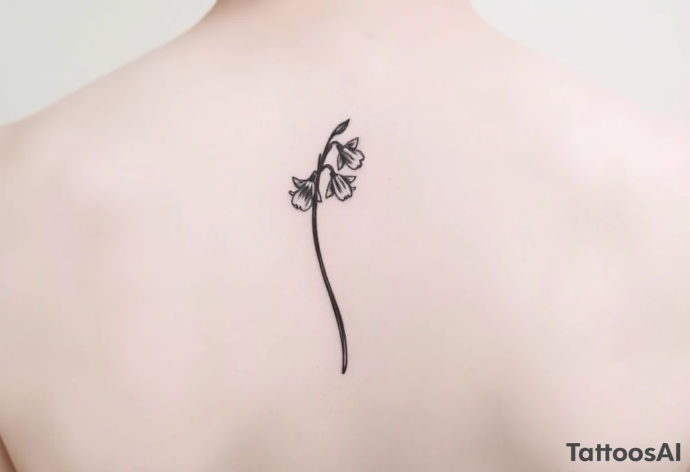 daffodils, Lily of the valley, larkspur tattoo idea