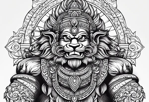 Laxmi Narasimha tattoo idea